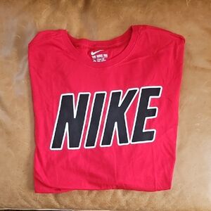 Nike Red Tee with White Logo